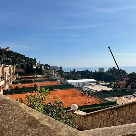 Elegant Boho Chic Flat With Sea View, Few Steps From Monaco And Mc 아파트